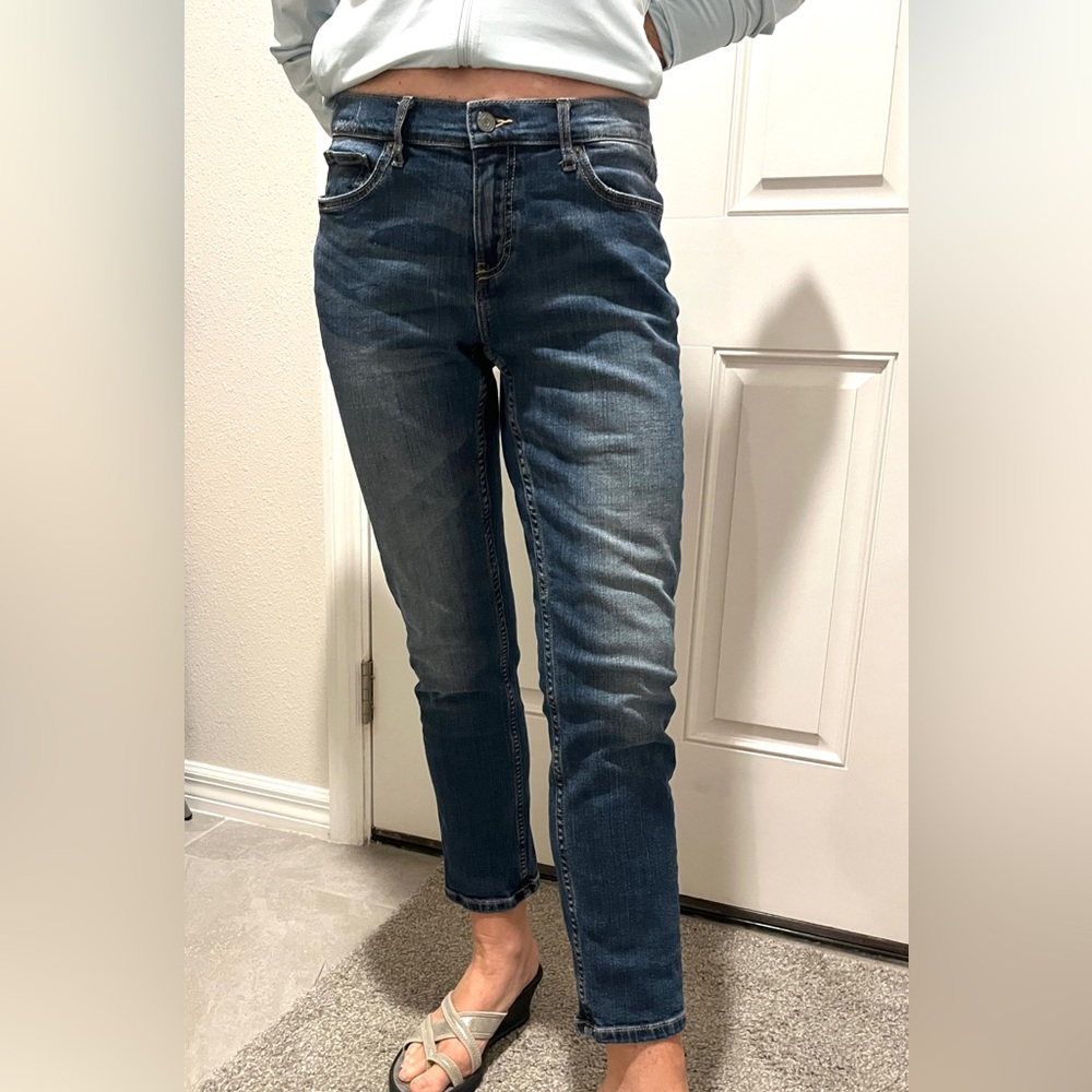 Banana Republic Blue Skinny Jeans with Vintage Fading